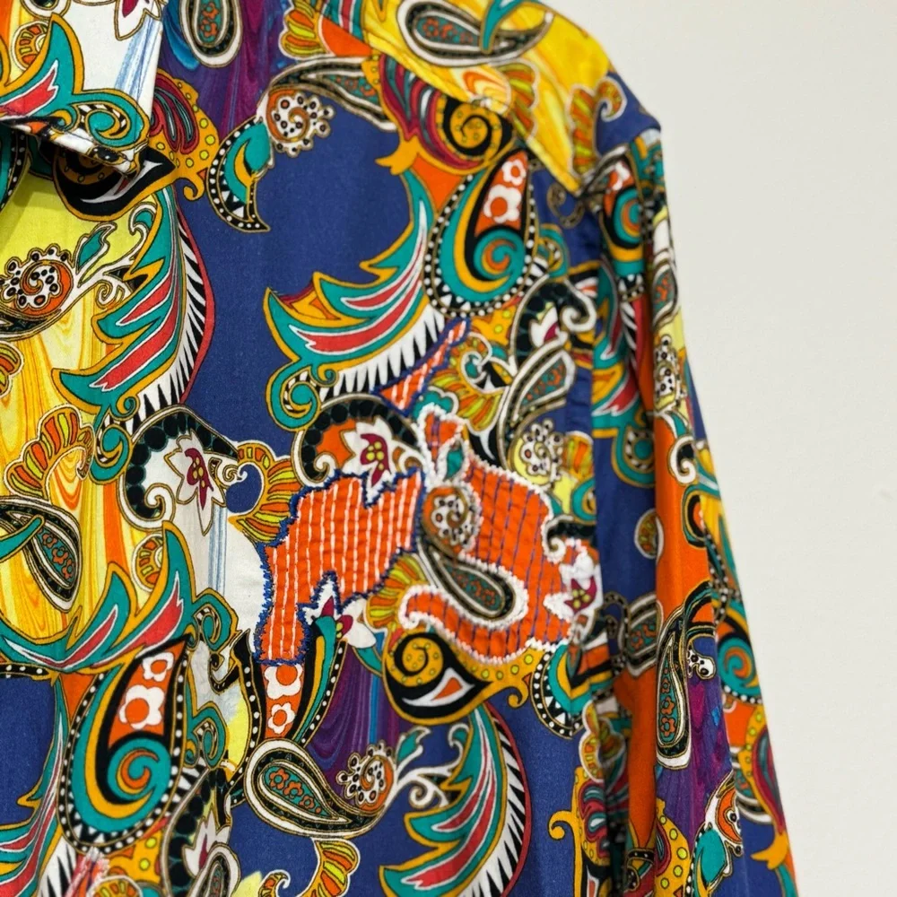 Robert Graham Mens 'Acosta' Classic Fit Paisley Button Up Sport Shirt Size L - Picture 5 of 10